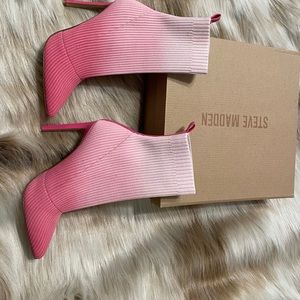 Steve Madden pink booties